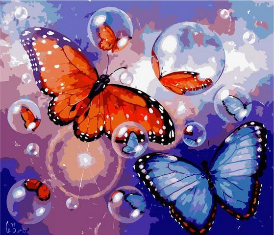 Motyle - malowane po numerach