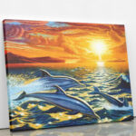 Rajd delfinów - mozaika