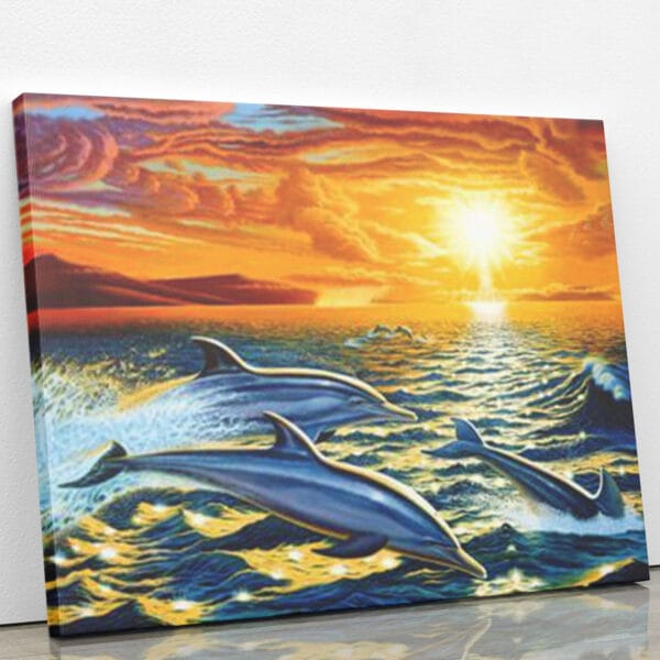 Rajd delfinów - mozaika