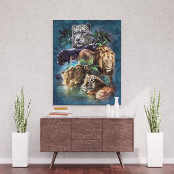Dzikie koty królowie dżungli - mozaika