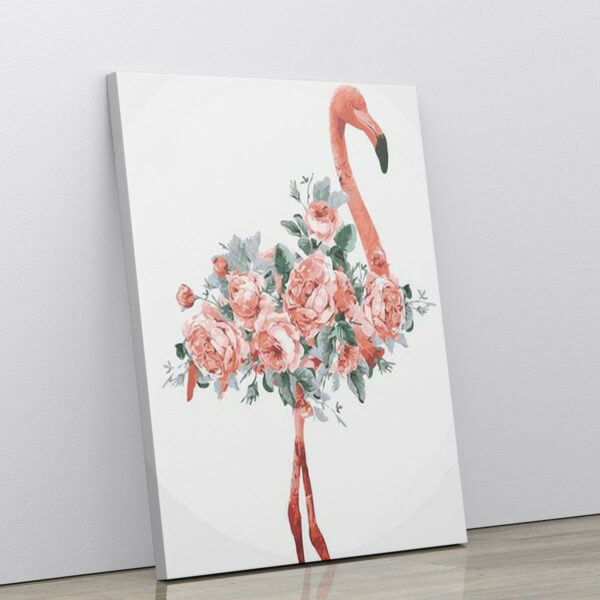 Flamingowa dama - obraz po numerach