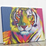 Kolorowy tygrys - malowanie po numerach