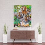 Rodzina tygrysów - mozaika