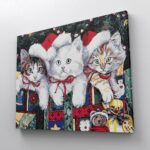Mikołajkowe kotki - obraz na święta